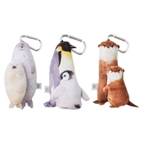 Plush Doll Keyrings Mother and Children Animal Pendant Keychain Seal/Penguins/Otters Key Chain Versatile Bags Accessory