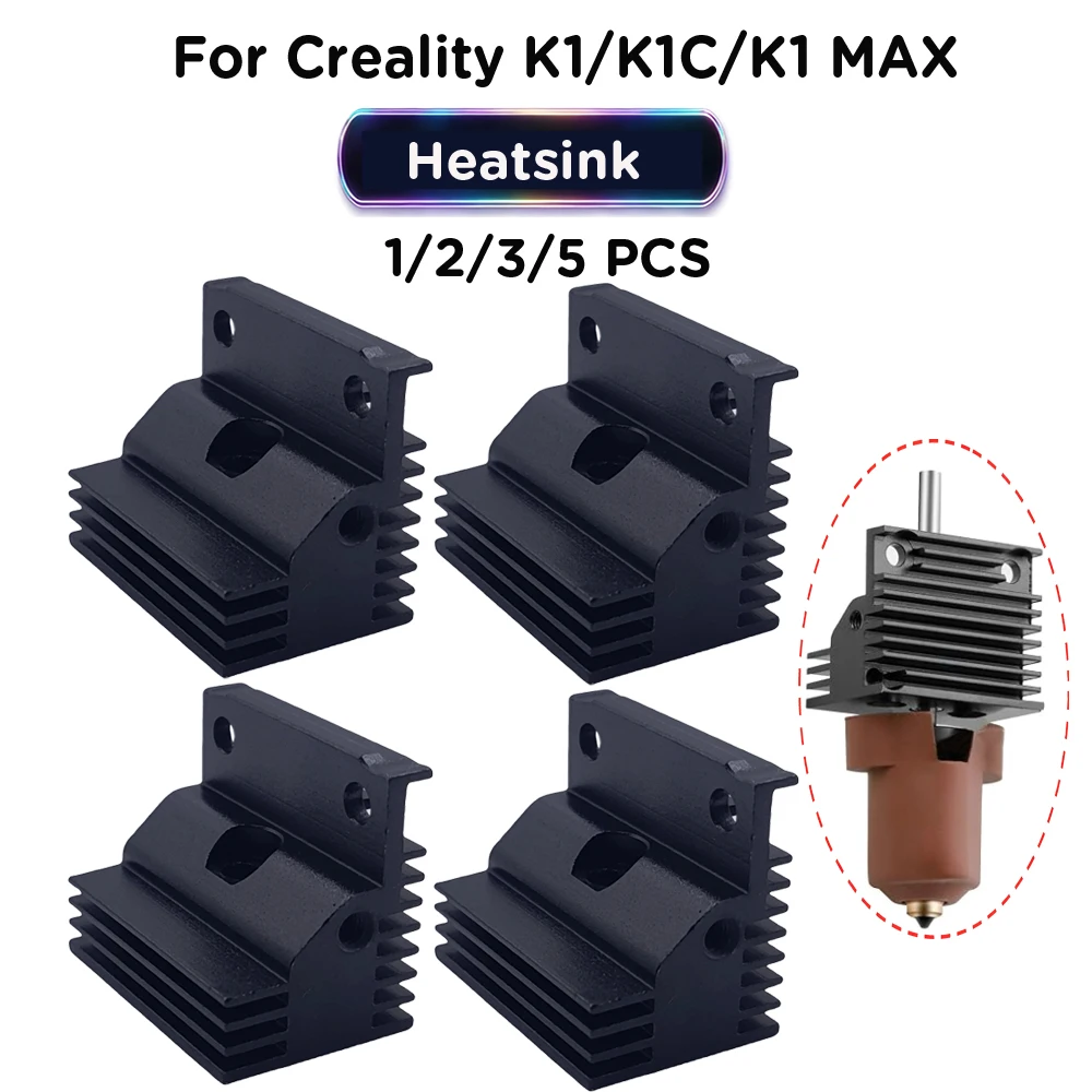 Heatsink For Creality K1/K1C/K1 MAX All-Metal Heat Sink Hotend Radiator For All-in-one Copper Titanium Nozzle Heating Head Kit
