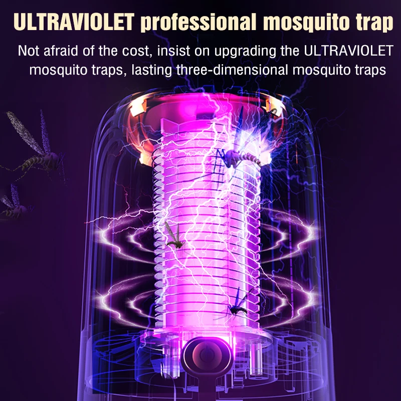 Mosquito Killer Repellent Inhalation Electric Shock Anti-mosquito Lamp USB Rechargeabl Mute Radiationless Insect Trap Bug Zapper