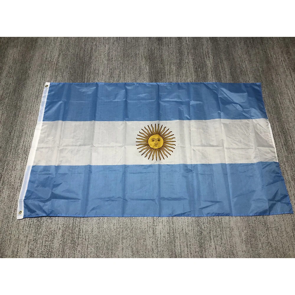 Argentina Flag 90*150cm 3x5fts high quality Polyester hanging arg ar argentina flag for indoor outdoor home Decoration