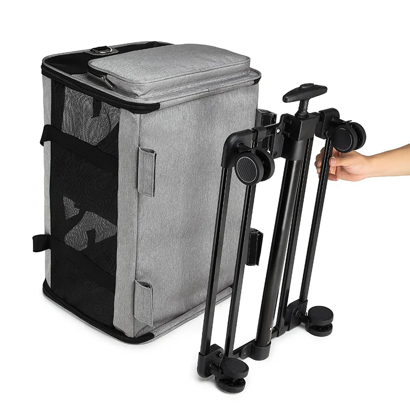 

Travel Dog Trolleys Carrier Stroller Big Capacity Breathable Cat Pet Trolley With Wheels