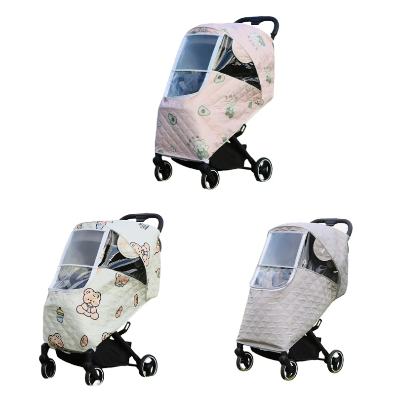 Breathable Baby Pram Rain Cover Windproof Weather Shield Pushchair Cover