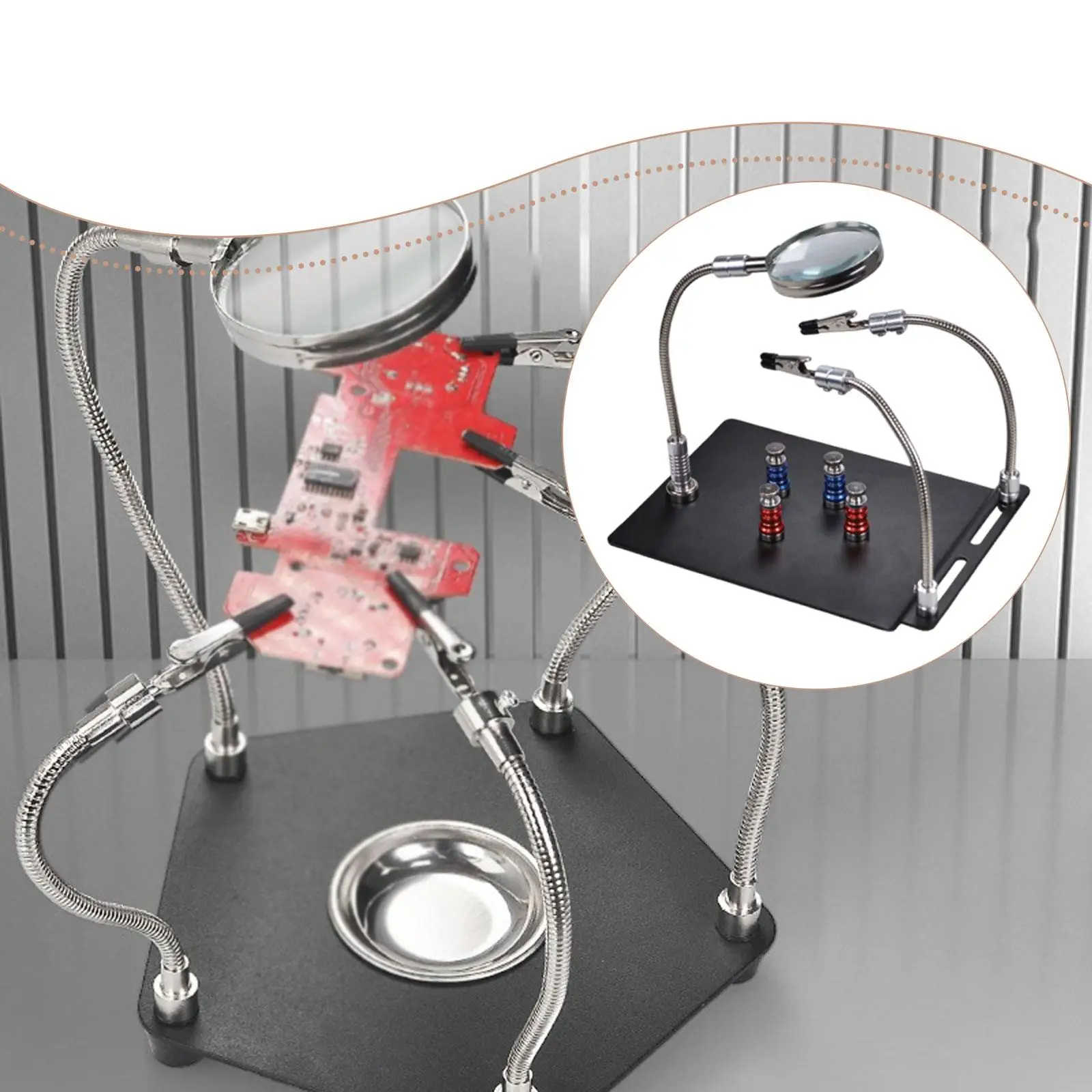 

Soldering Station Soldering Electronic Repair Sturdy Clips Stable Base Workbench Accessory Soldering Workstation Clamp