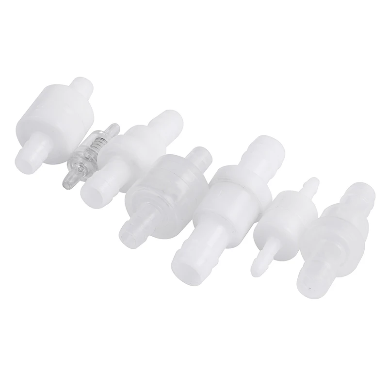 1Pc 4 / 6 / 8 / 12mm Plastic One Way Inline Check Valve Gas Air Liquid Water Fluids Valve