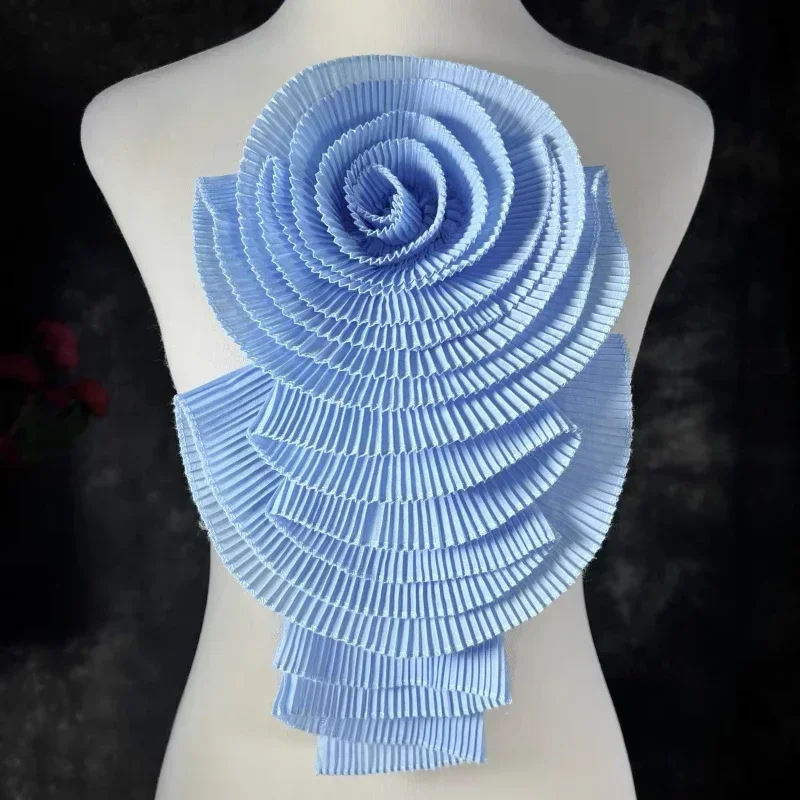 Handmade Fabric Large Flower Brooch Exaggerated Shoulder Badges Multi-layer Corsage Fashion Banquet Pins for Women Accessories