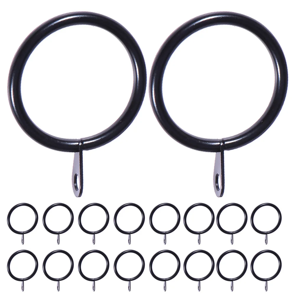 

20 Sets Curtain Drapery Eyelet Accessories Iron Plastic Smooth Hanging Clips Shower Curtains Thickened Versatile