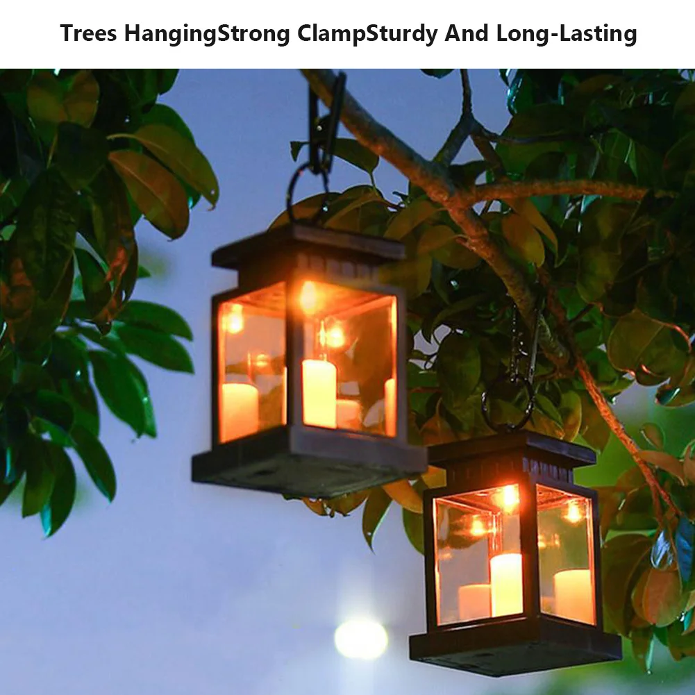 Outdoor Solar Lights Retro Palace Lantern Lights Hanging Candle Lamps Landscape Lighting Floor Lights Garden Decor Solar Light