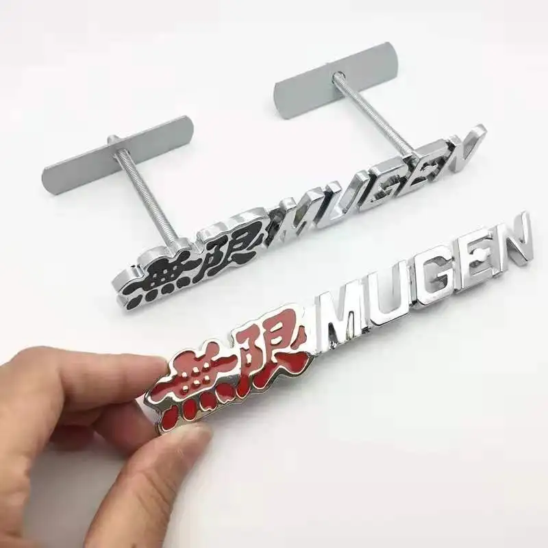 3D Mugen Power Logo Car Sticker Emblem Rear Badge Aluminum Chrome Decal Auto Styling For Honda Civic Accord CRV Accessories