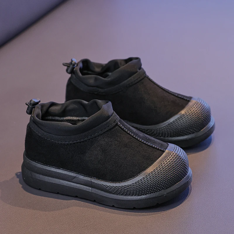 أحذية الثلوج الشتوية من جلد الغزال للدفء، أحذية للأولاد والبنات للطلاب، أحذية الخريف للرجال والنساء، أحذية قطنية للأطفال #4
