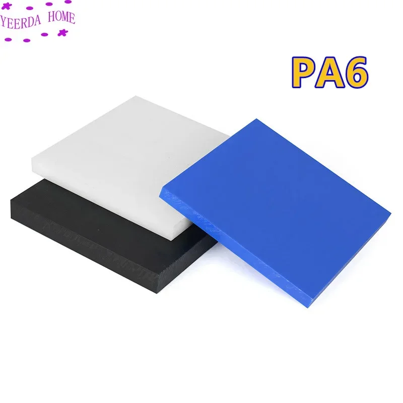 Dik nylon PA6-bord Kussenblok zwart blauw wit paddikte 10 mm 20 mm 60 mm Bewerkingsmaterialen Kan worden aangepast c