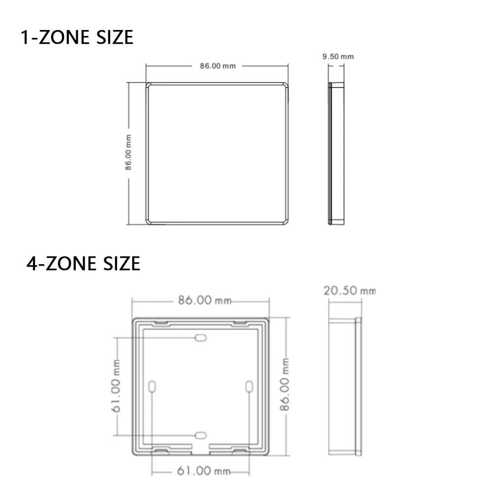 Skydance Wall Mounted Touch Panel Remote Controller DC12V-24V CCT/RGB/RGBW/Dim RF Dimmer Switch For LED RGB Strips Lamp