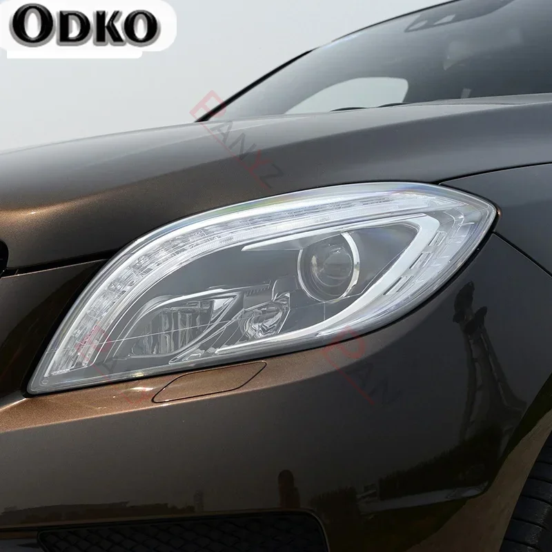 

Для Mercedes Benz ML Class W166 2012-2015 ML320 ML350 63, защитная пленка для фар автомобиля, прозрачная черная защитная пленка из ТПУ