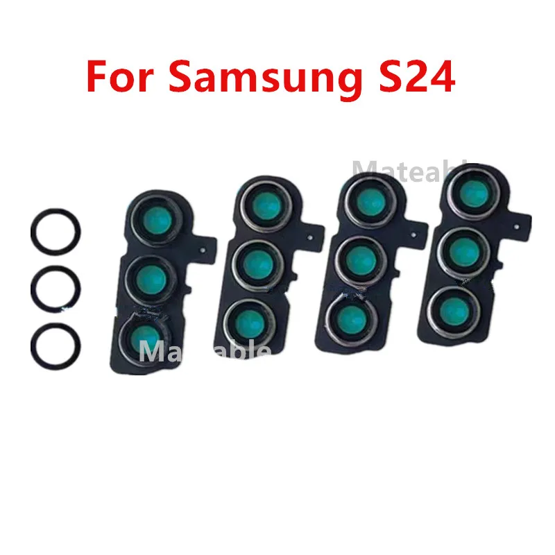 S 24 Camera Lens For Samsung Galaxy S24 S921 Camera Frame With Glass Housing Rear Back Lens Cover Repair Parts