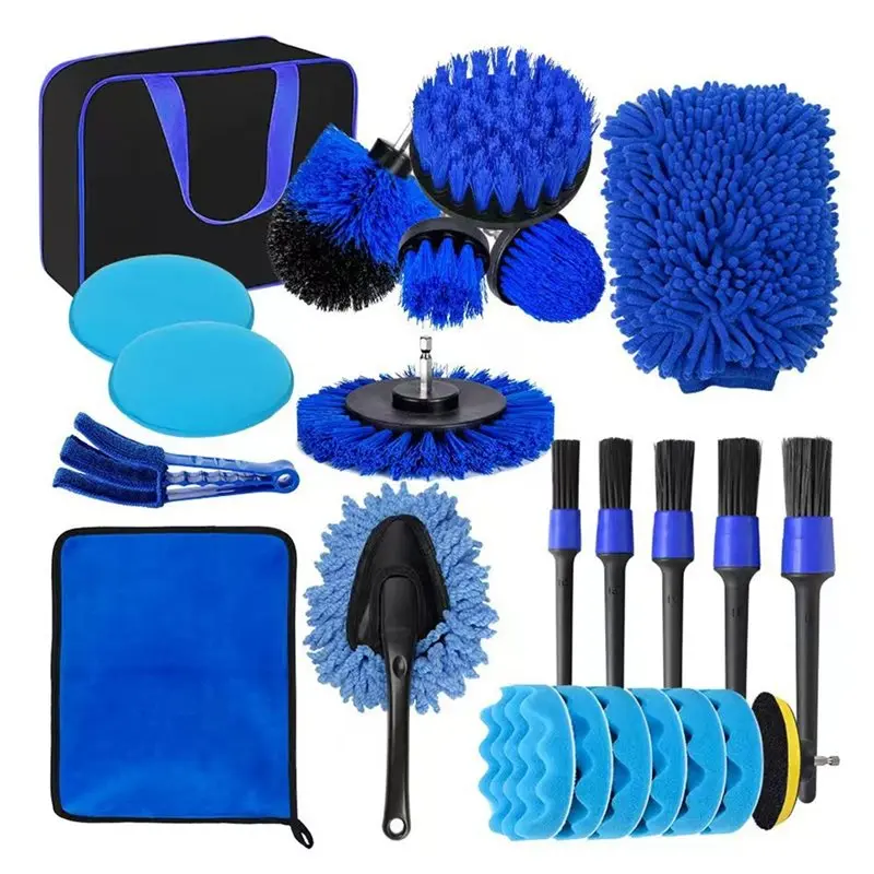 

B82B-24 Piece Set Electric Drill Accessory Brush-Electric Car Wash Brush Car Polisher Kitchen Cleaning Kit