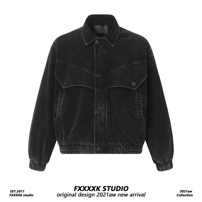 

Модная вельветовая верхняя одежда FXK Original Ins: свободный крой, унисекс, повседневный стиль, премиум-качество, модный дизайн.