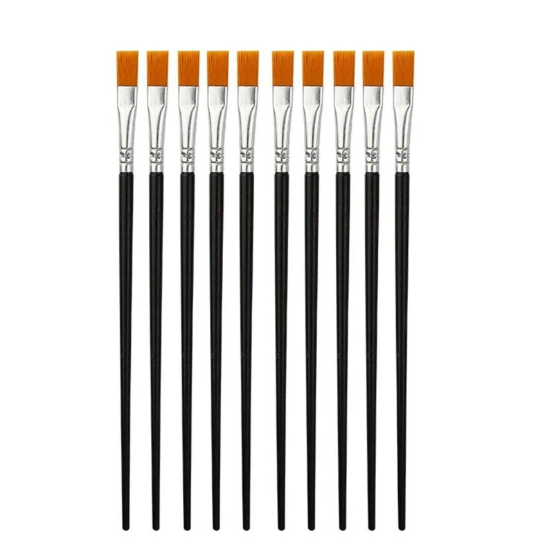 

Hand Painted Brush Nylon Hair Artist Acrylic Art Paint Brushes 10 Pieces Sets, Fine Tip Paint Brush Set for Watercolor