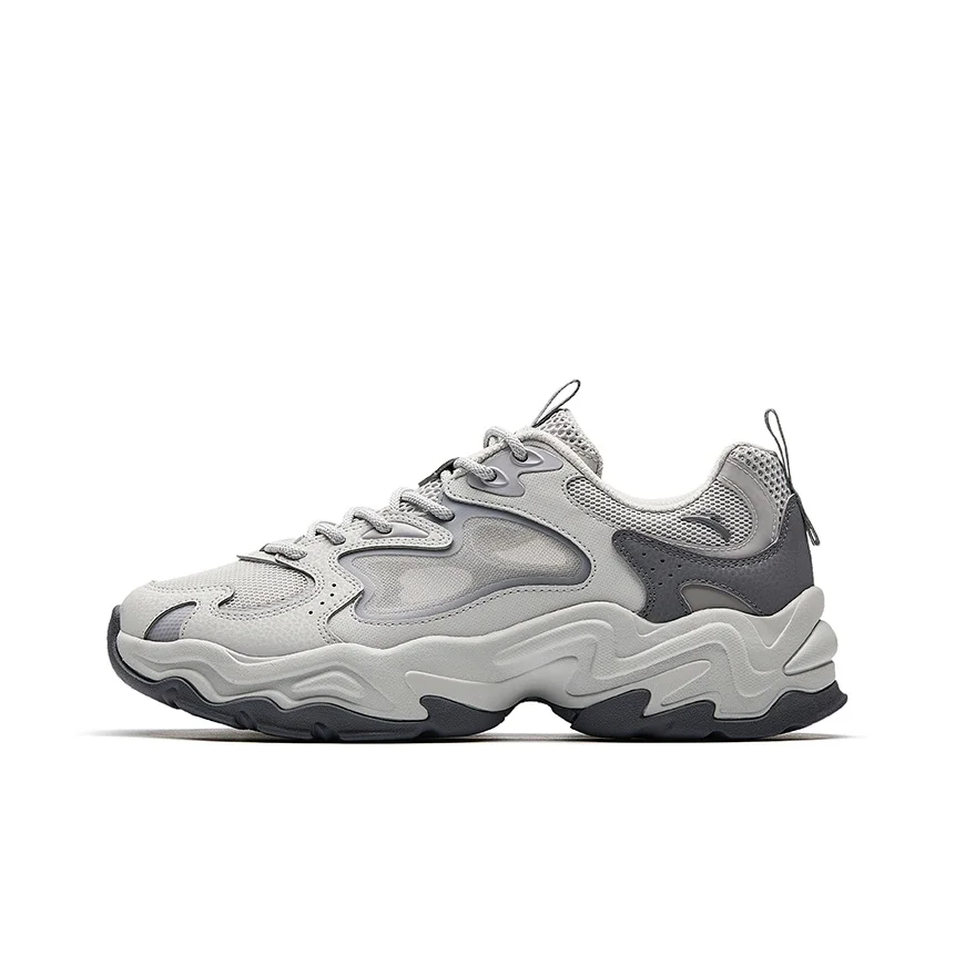 Anta Life Collection Slip Resistant Abrasion Resistant Low top Chunky Sneakers Men's Gray 112528858-1