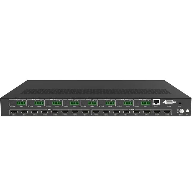 18Gbps 4K60 8x8 HDMI Seamless Matrix  with Video Wall Scaling Audio Breakout for Home Theatre System