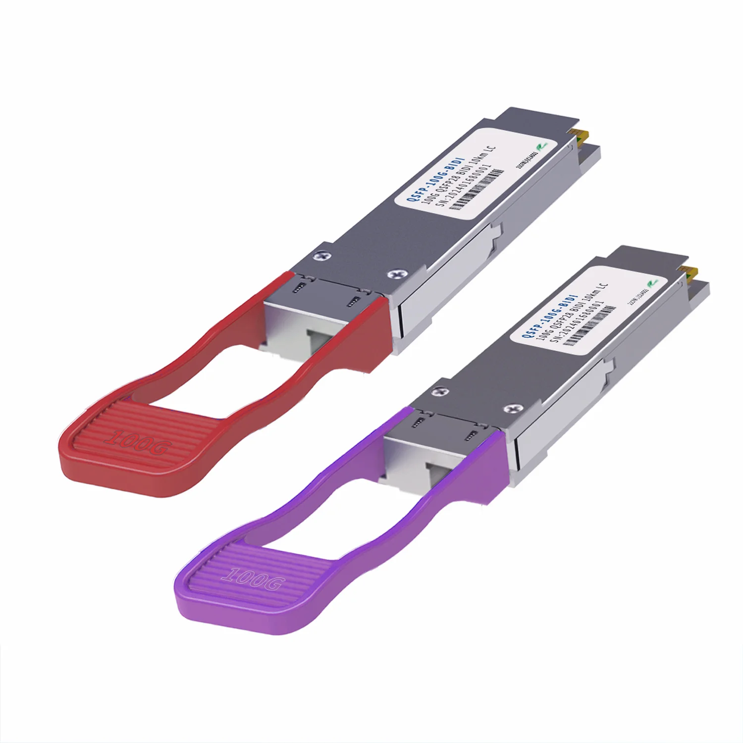 

N:100GBASE-BX10 100G QSFP28 BIDI 10/20/40KM TX1331/1304nm/RX1271/1309nmPAM4 Single Lambda LC SMF DDM Optical Transceiver Module
