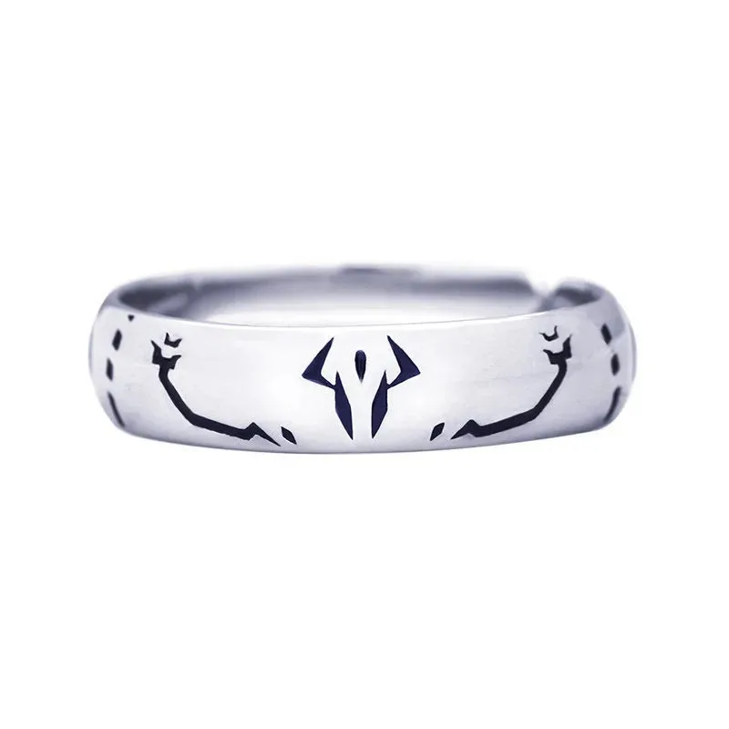 Jujutsu Kaisen Itadori Yuji Ryomen Sukuna anillos de Metal para Cosplay, anillo ajustable Unisex, accesorios de joyería, regalo