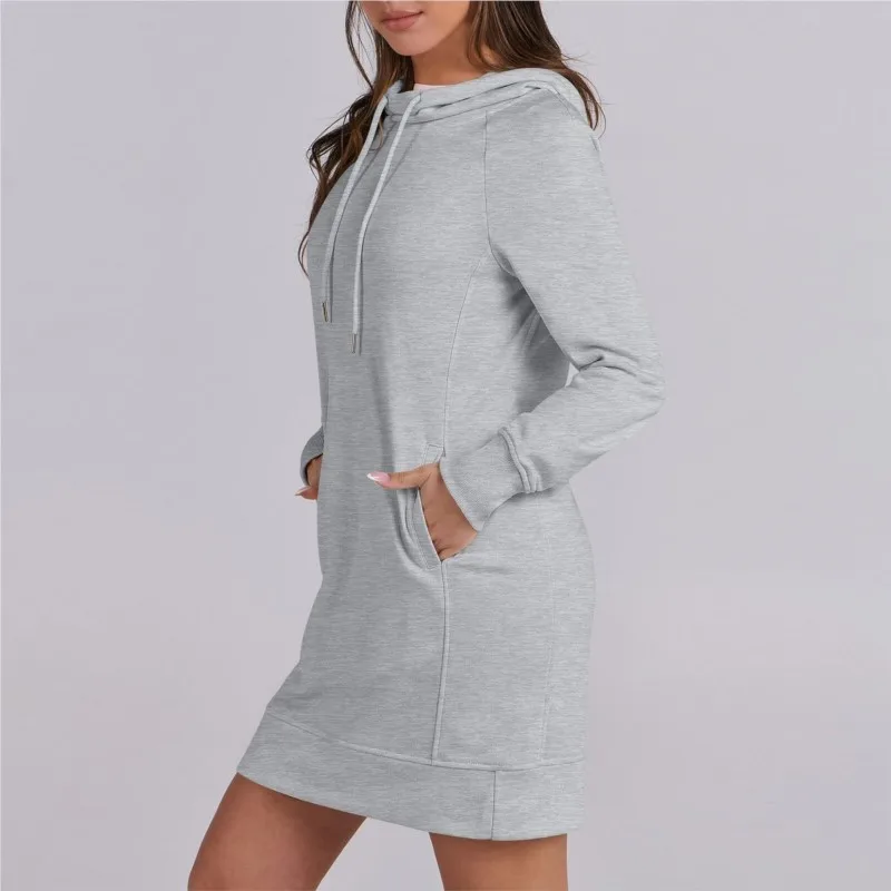 

Autumn Winter Ommuting Dresses 2025 Woman Loose Vestido Femininos Vestidos Home Clothing Simple Style Long Sleeves Solid Color