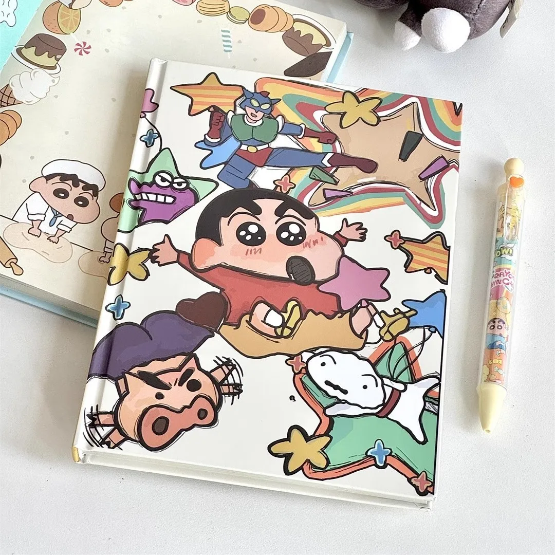 

New Graffiti Crayon shin-chanA5 Hardshell Notebook with Colorful Inner Pages Handbook for Students' Diary