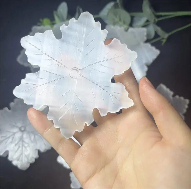 

# Hot Sales Wholesale High Quality Natural Selenite Snowflake Tower Shape For Decoration