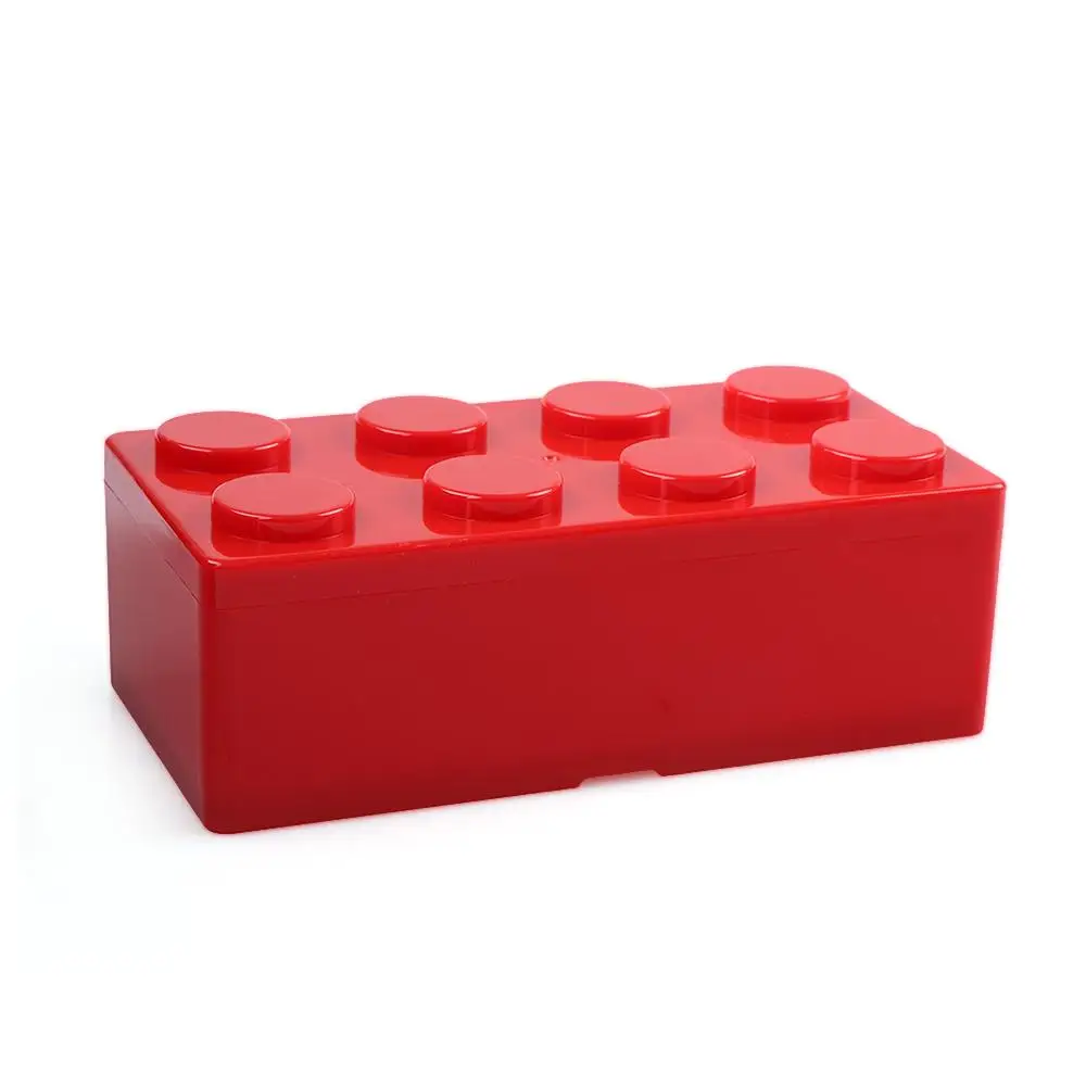 Hot Stationery Organizer Storage Box Building Block Shapes Desktop Container Plastic