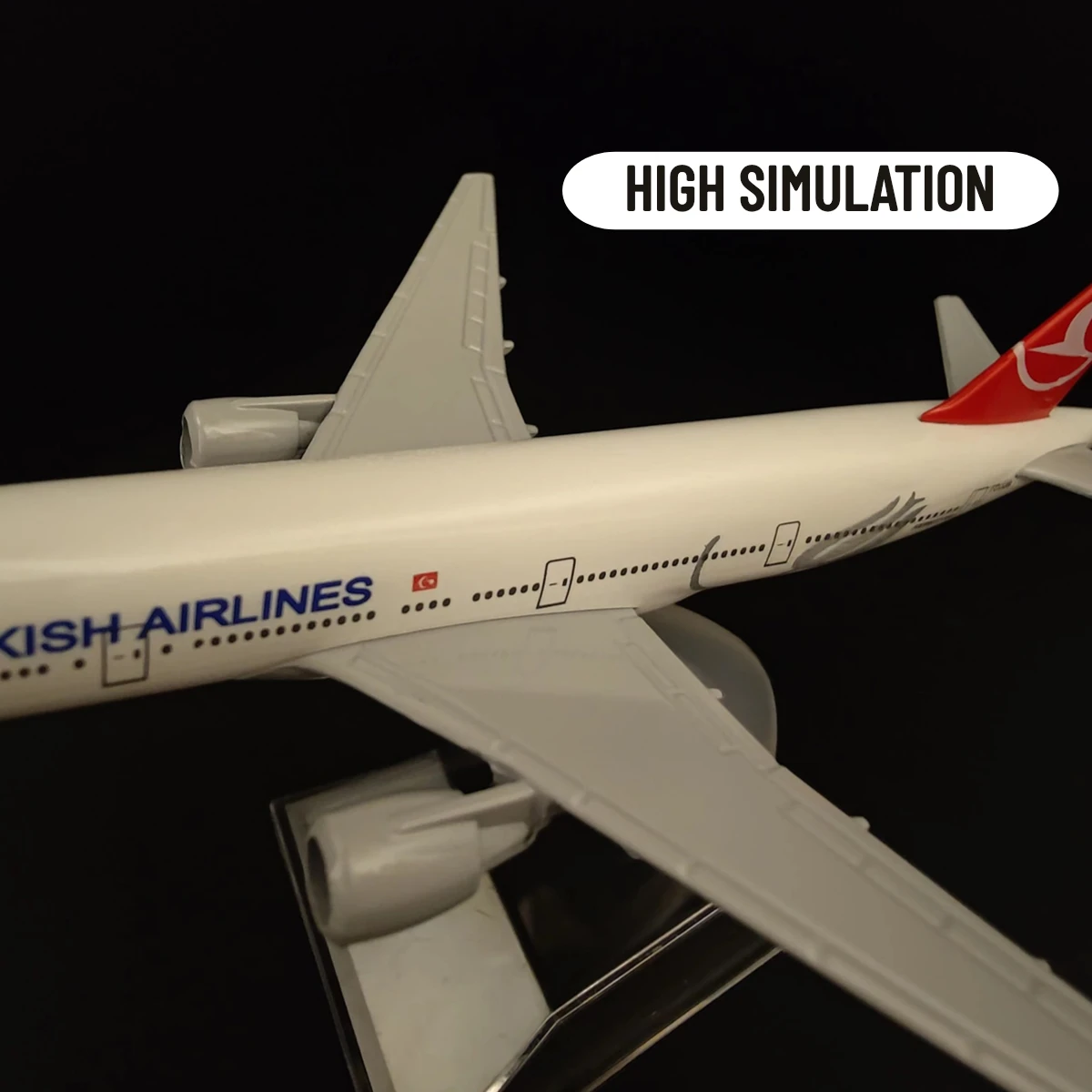 Scale 1:400 Metal Aircraft Model, TURKISH B777 Airplane Diecast Plane Aeroplane Miniature, Kids Room Decor Gift Toy for Boy