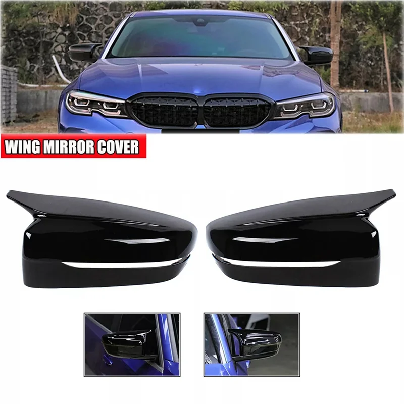 

Precision 1Pair Wing Mirror Cover Caps 51167422719 51167422720 For BMW G20 G21 G30 G31 G11 G14 Rearview Mirror Shell Glossy Blac