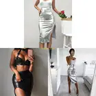 fashion leather pencil skirt