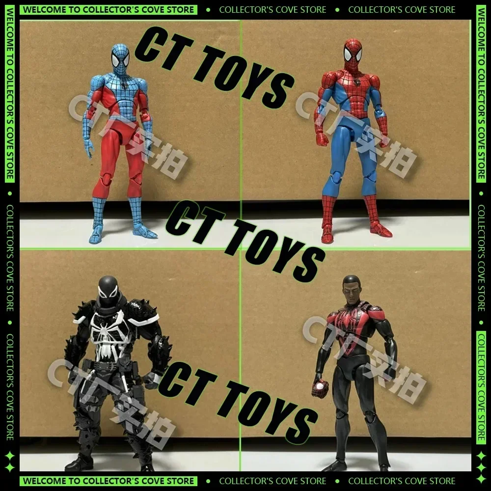 Ct Toys Spiderman Figure Shf Agent Venom Figurine Amazing Yamaguchi Action Figure Miles Morales Anime Figures Model Doll Toys