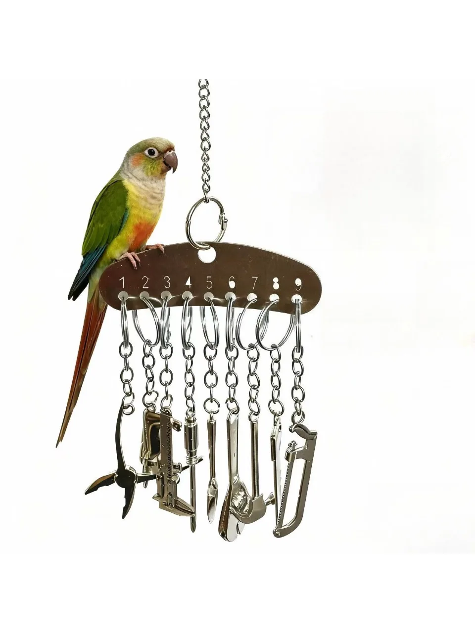 Jouet pour oiseaux en acier inoxydable, jouet pour perroquet, Puzzle en tissu explosif, forme d'outil, grande morsure de perroquet pour soulager l'ennui, nouveau jouet pour oiseaux