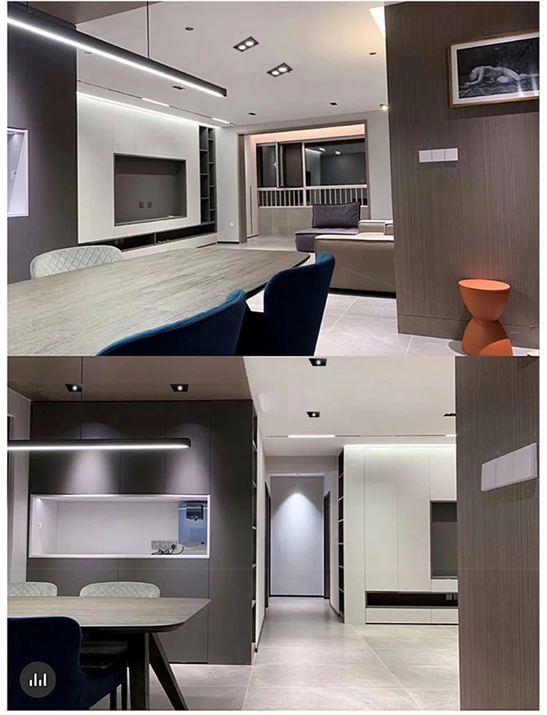 4-رئيس COB LED الأضواء السوبر مشرق راحة مربع عكس الضوء النازل لتزيين السقف AC85-265v 30 واط 40 واط 10 واط #3