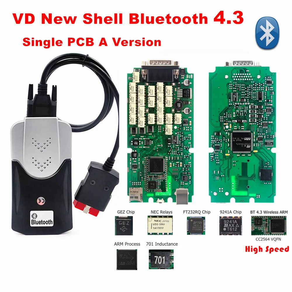 Single A+ PCB BT4.3 V2021.11 Update Firmware 3201 Nieuwe VCI Reparatie Tool TCS PRO+ Multidiag 9241A 2020.23 Gratis Keygen AUTO/VRACHTWAGENS