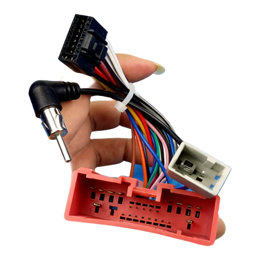 Black White Car Radio Harness Wear-resistant Material 16pin Interface Non-deformable Construction Car Audio Upgrade