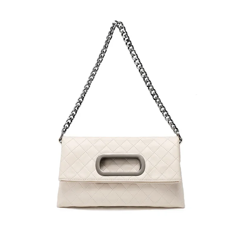 

Fashion diamond folding tote bag women's shoulder chain messenger bag versatile new high-end leather bag