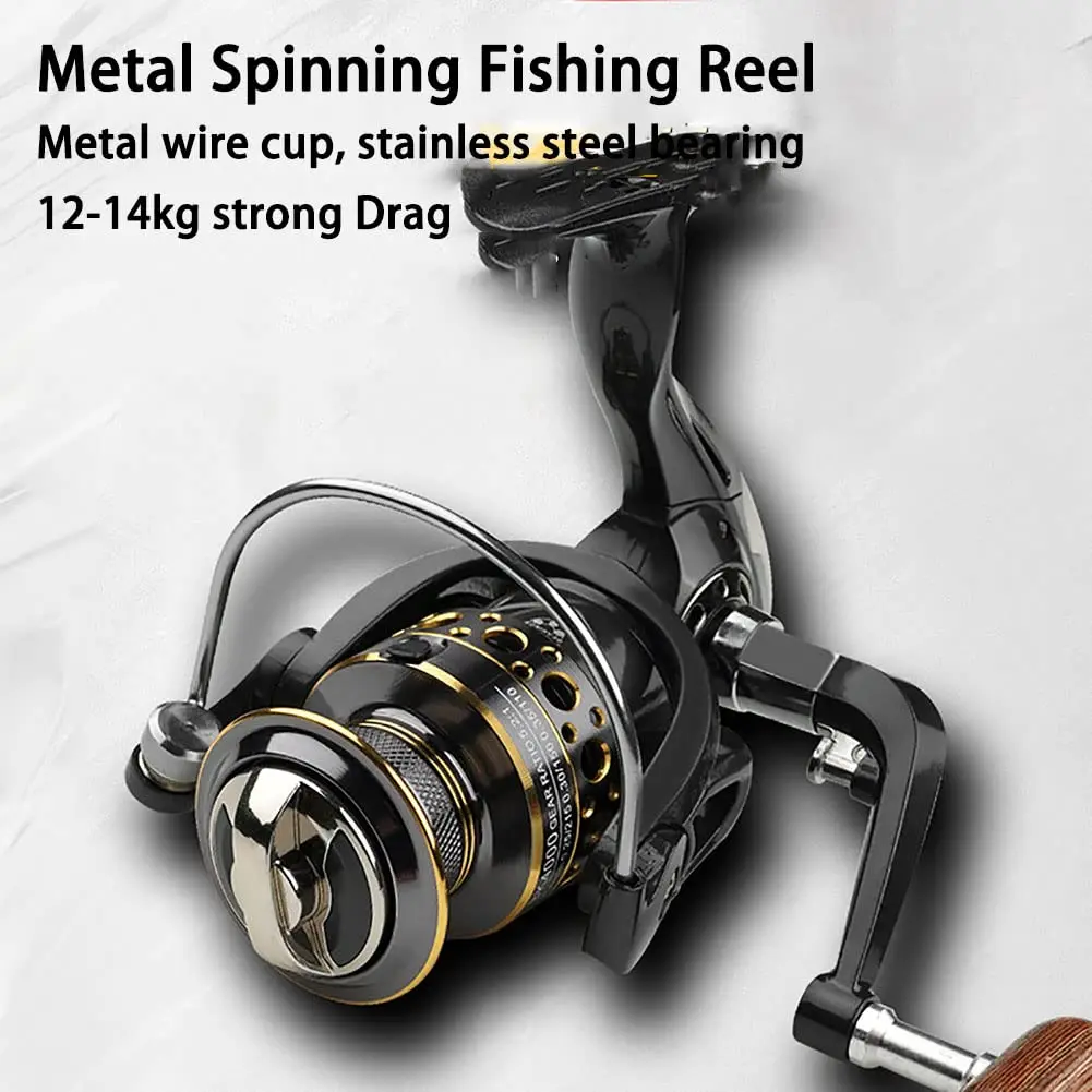 

Mini Spinning Fishing Reel 4.7:1 Gear Ratio13BB Bearing Spinning Fishing Reel Stainless Steel Long Casting 7000 Series