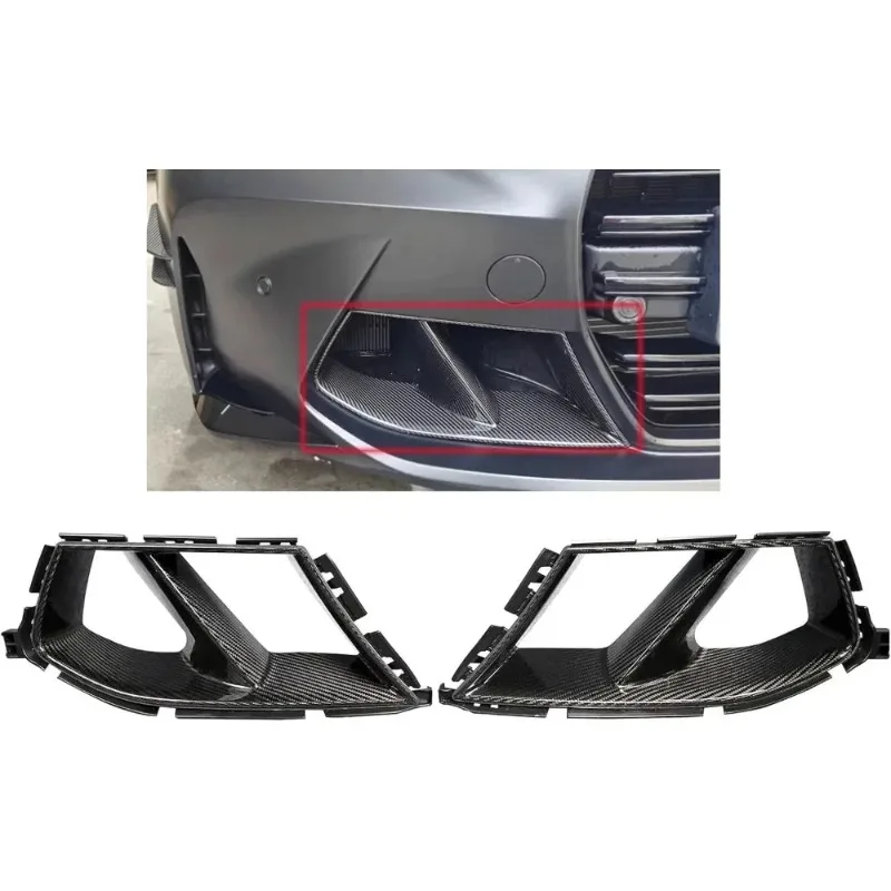 Real Dry Carbon Fiber Guard Front Vent Separator Side Fender Front Bar Side Vent for BMW M Series G80M3/G82 G83M4 MP Style