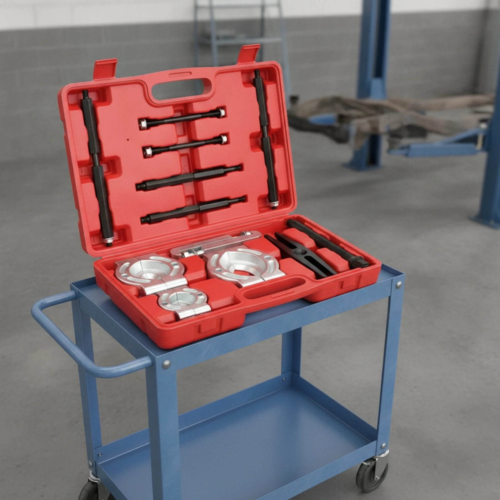 Workshop Tools Storage - 케이스가 포함된 베어링 풀러 세트, 크롬