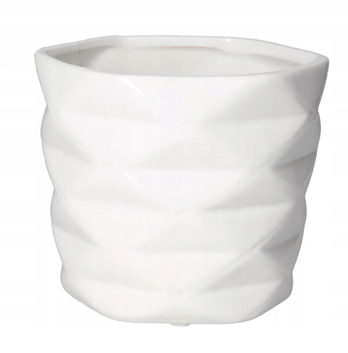 Keramische geometrische witte potdeksel van 15 cm