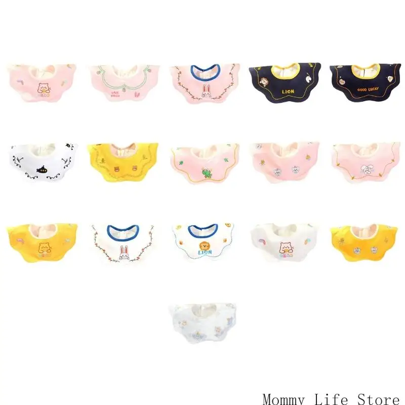 

Adjustable Closure Muslin Drooling Bib Convertible Saliva Towel Neck Scarf