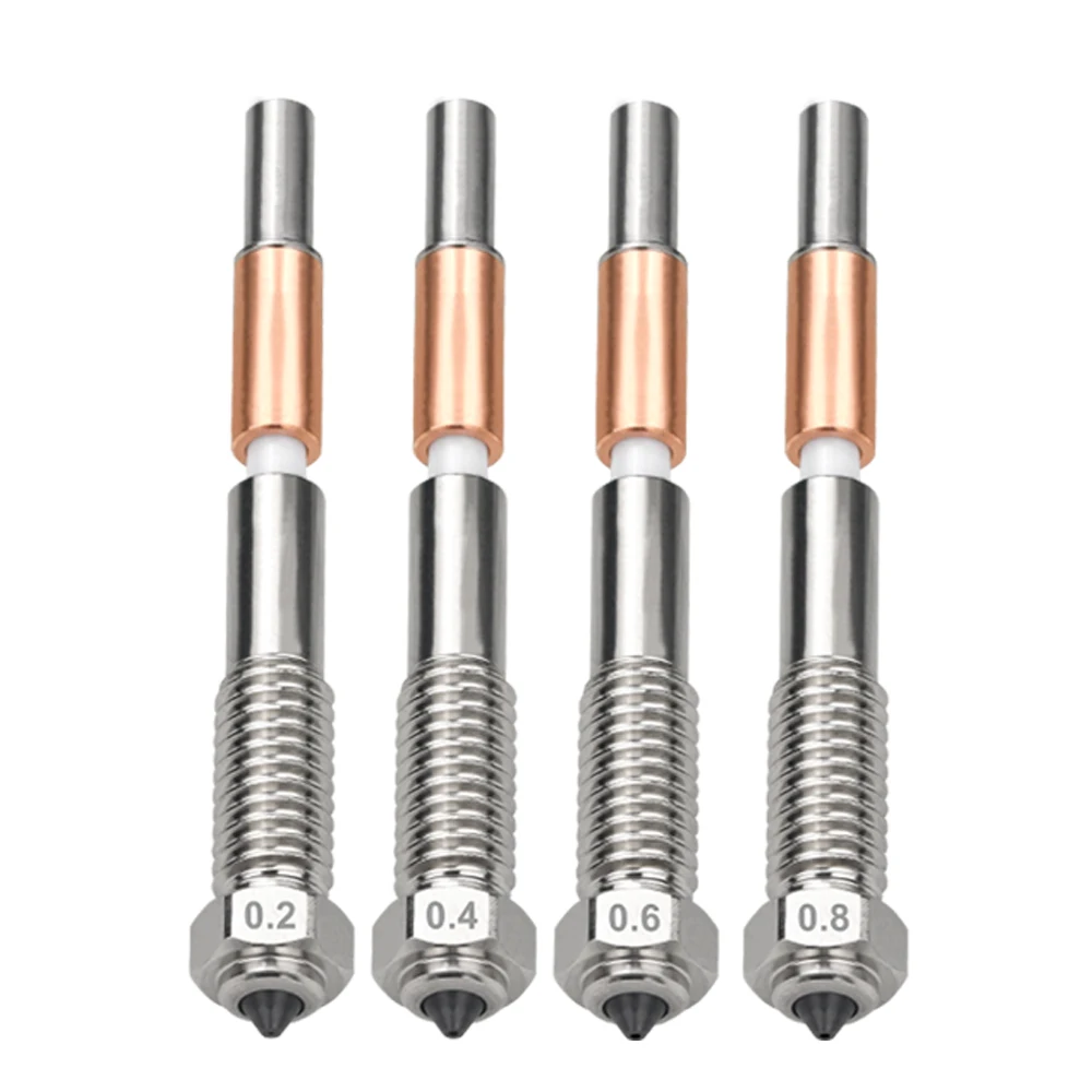 Bimetallische Düse für QIDI Plus4 0,2/0,4/0,6/0,8mm Schnellwechsel-Keramik-Isolations-Integrationsdüsen für Q2 3D-Druckerteile – Detail 7