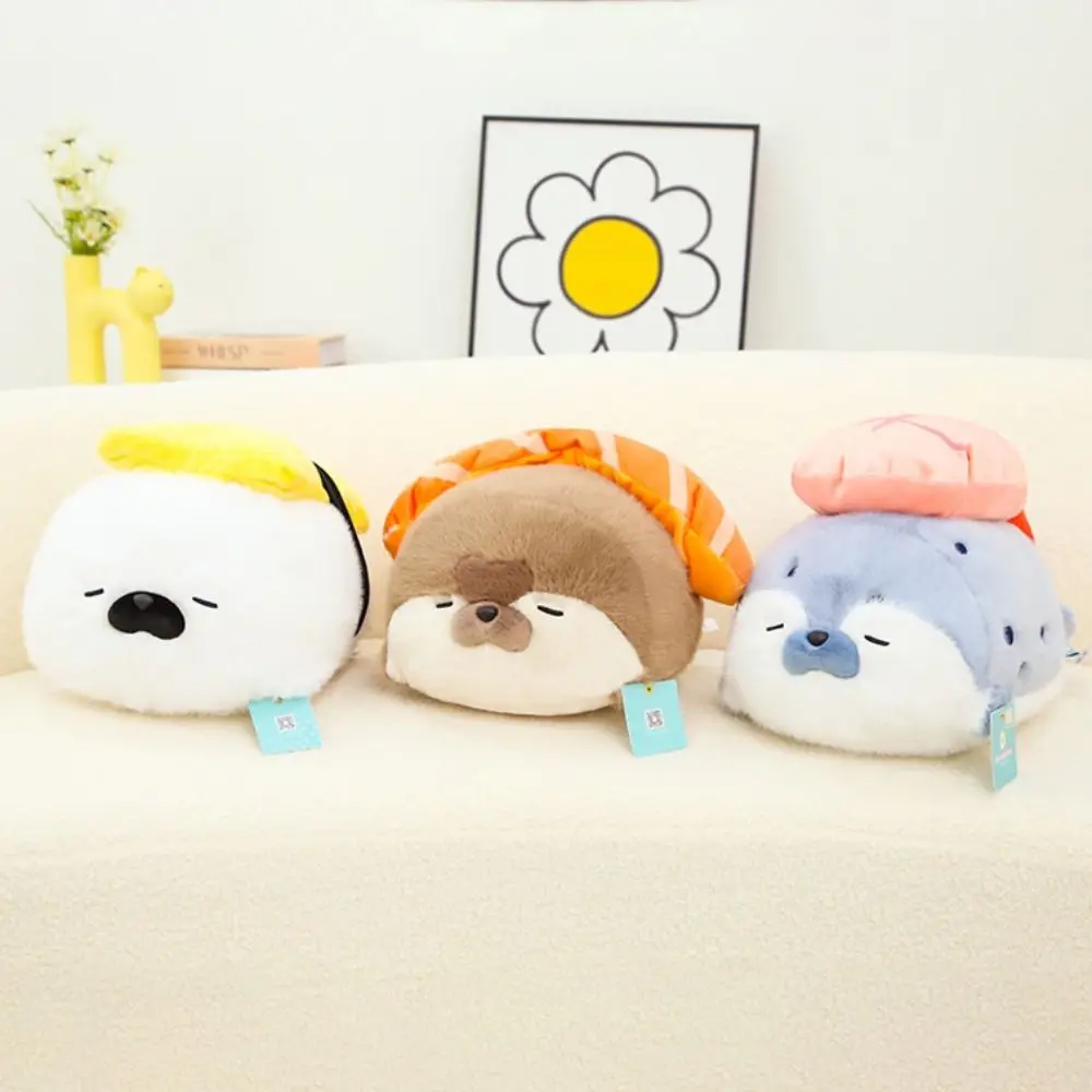 High Quality Plush Fluffy Doll 11CM/40CM Brown/Blue/White Stuffed Doll Sea Otter Bag Ornaments