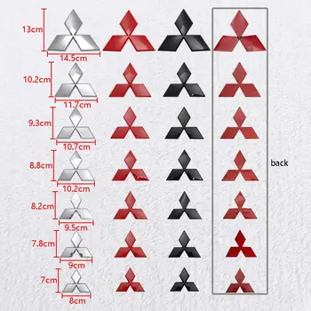 ABS emblém přední masky automobilu s emblémem na zadním kufru pro Mitsubishi Outlander Ralliart Lancer ASX Pajero Delica EVO Colt Triton 6 nejlepší prodej Znak Mitsubishi Lancer VRX - №2