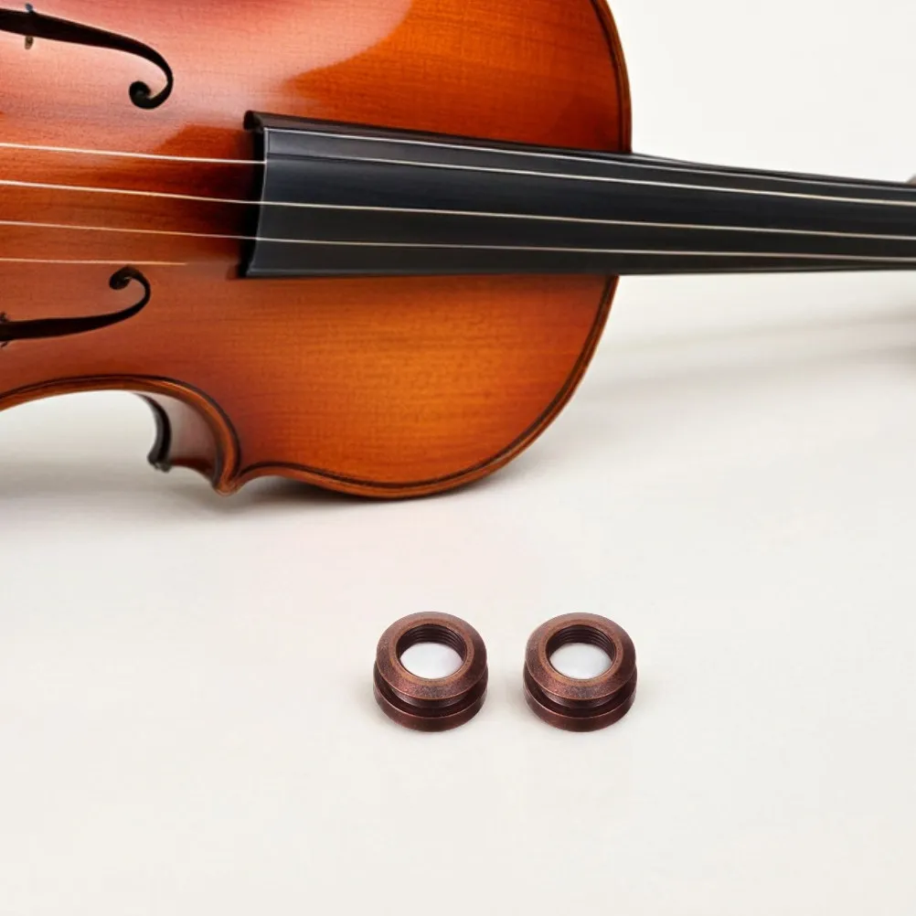 Acoustic Guitar End Pin Socket 2 Piece Brass Pickup Cap Strap Button Tail Nail Connection Adapter