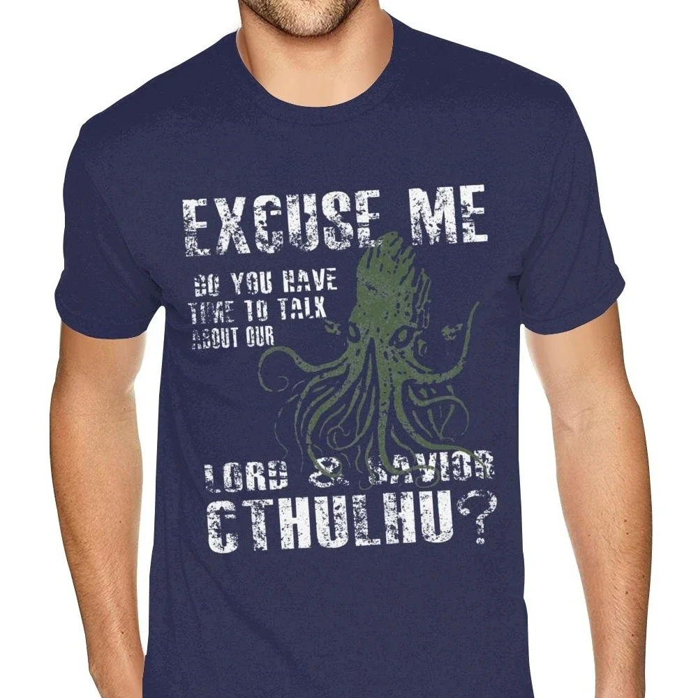 Cthulhu Excuse Me Do You Have A Moment to Talk A Our Lord T-Shirt pour hommes, Style gothique drôle, Anime Tshirt