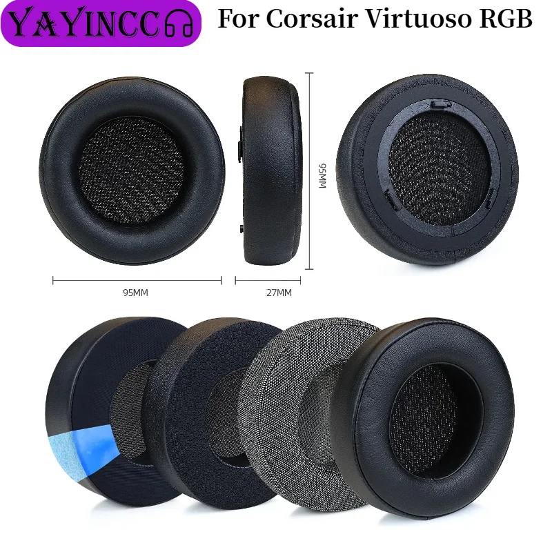 

Replacement Protein skin/Binggan gel Ear Pads pillow Cushion Cover For Corsair Virtuoso RGB Gaming Headphone Headset EarPads