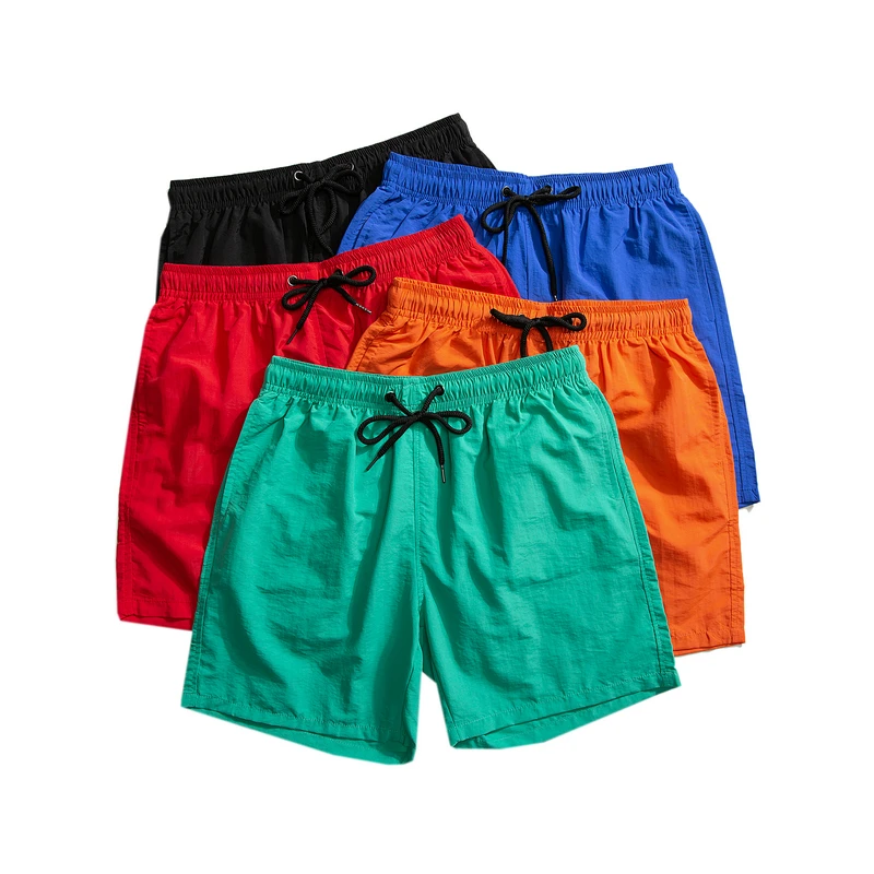 2023 Summer Men\'s Shorts Candy Colored Panties Beachwear Sports Fitness Pants Thin Quick Drying Casual Pants