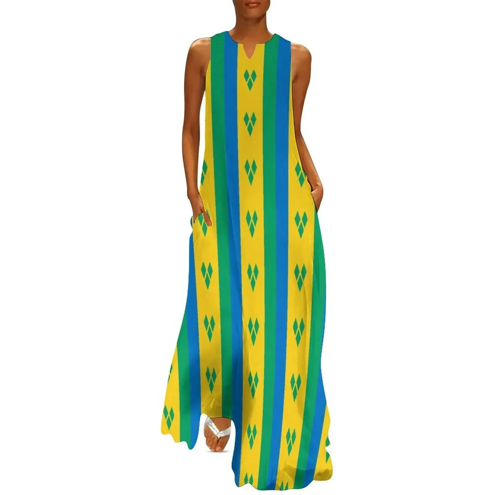 

SAINT VINCENT and the GRENADINES Flag, Gifts, Masks, Stickers & Products Long Dress dress summer Women's skirt Dress